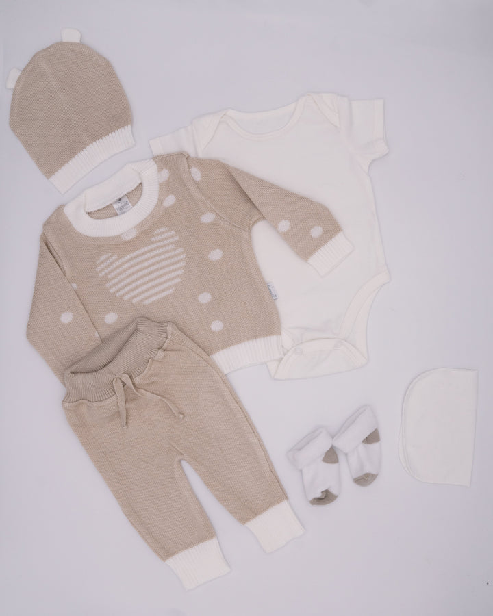 Conjunto Osito y copos de nieve