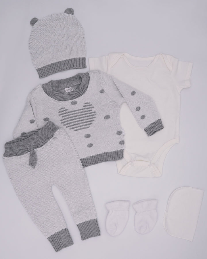 Conjunto Osito y copos de nieve