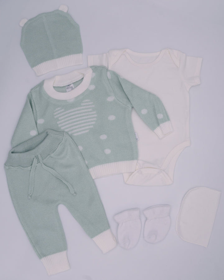 Conjunto Osito y copos de nieve