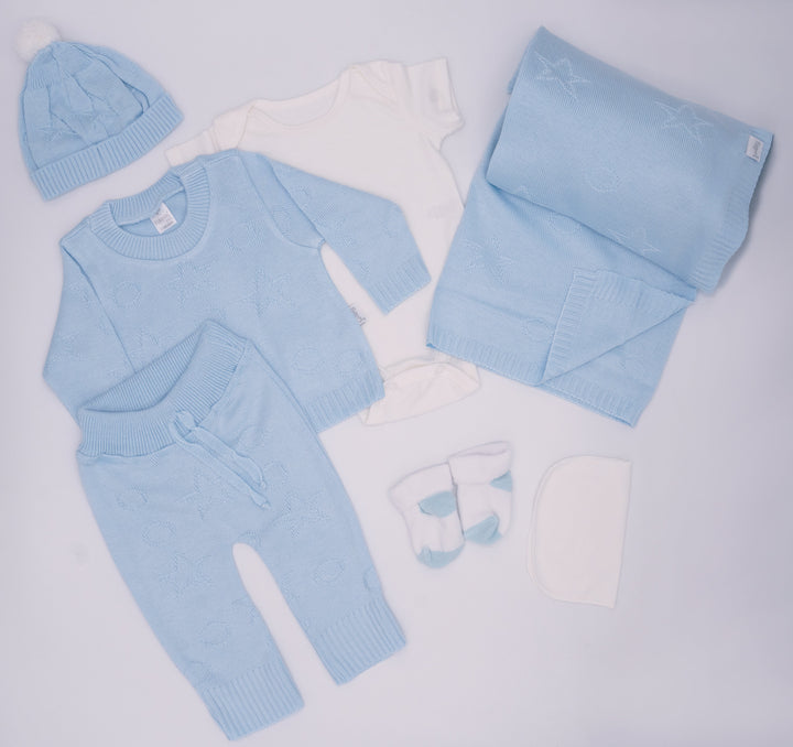 Conjunto Magia de Estrellas y Bolas con Cobija Tejida