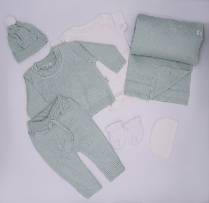 Conjunto Magia de Estrellas y Bolas con Cobija Tejida